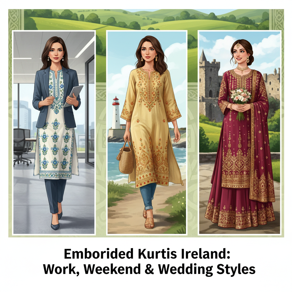 Embroidered Kurtis Ireland: Work, Weekend & Wedding Styles