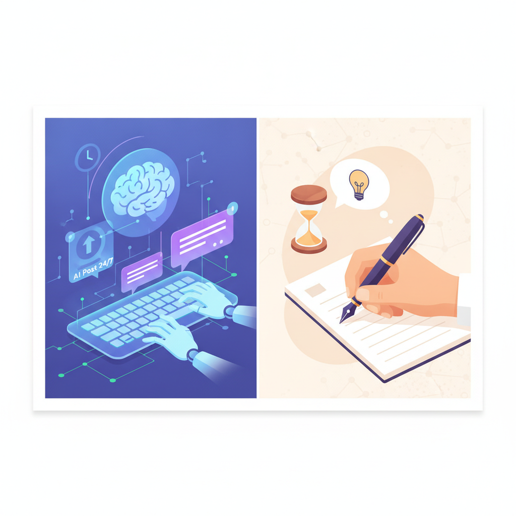 AI LinkedIn Post Generators: AI Post 24/7 vs Manual Creation