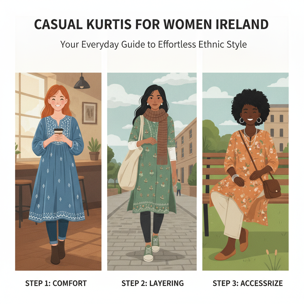 Casual Kurtis for Women Ireland: Your Everyday Guide to Effortless Ethnic Style
