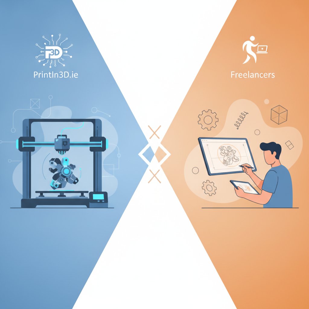 3D Design Services for Prototypes UK: PrintIn3D.ie vs. Freelancers