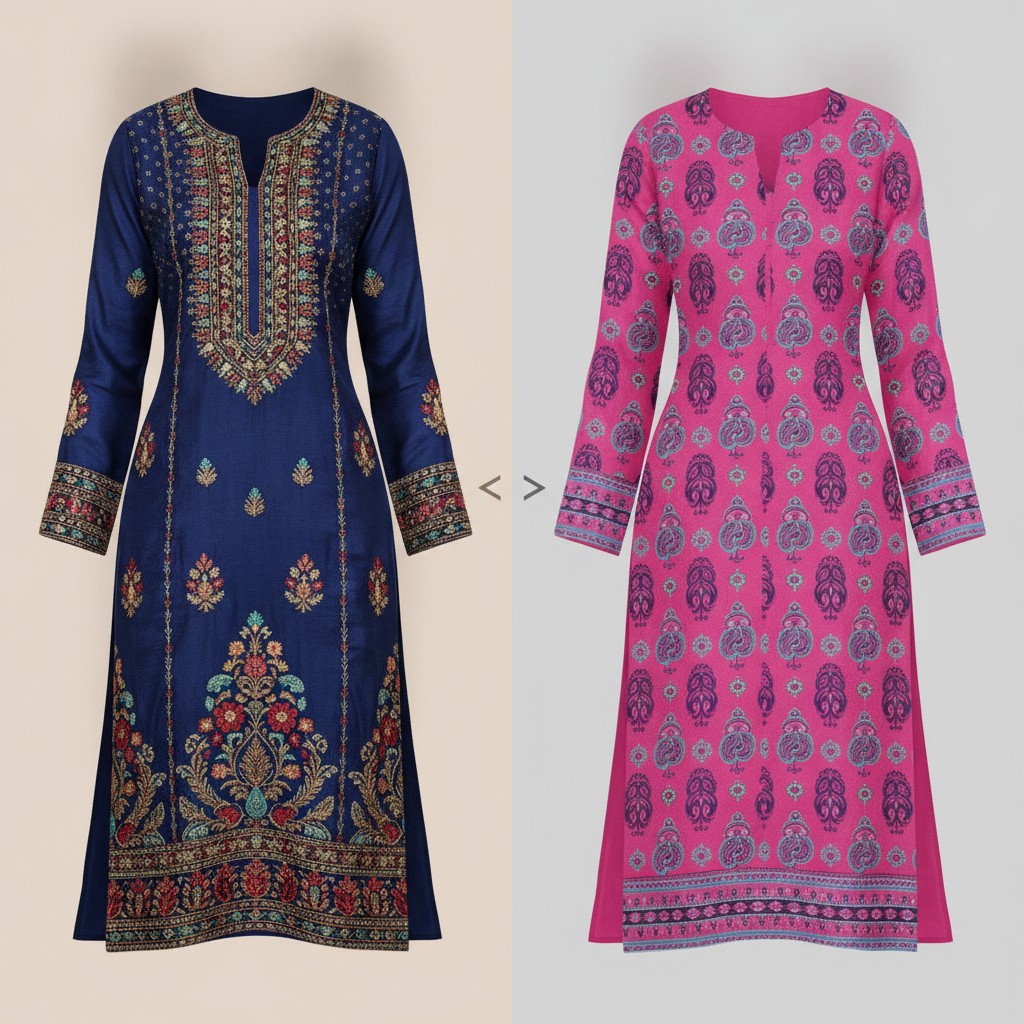 Embroidered vs. Printed Kurtis: Your Beethnic Style Guide