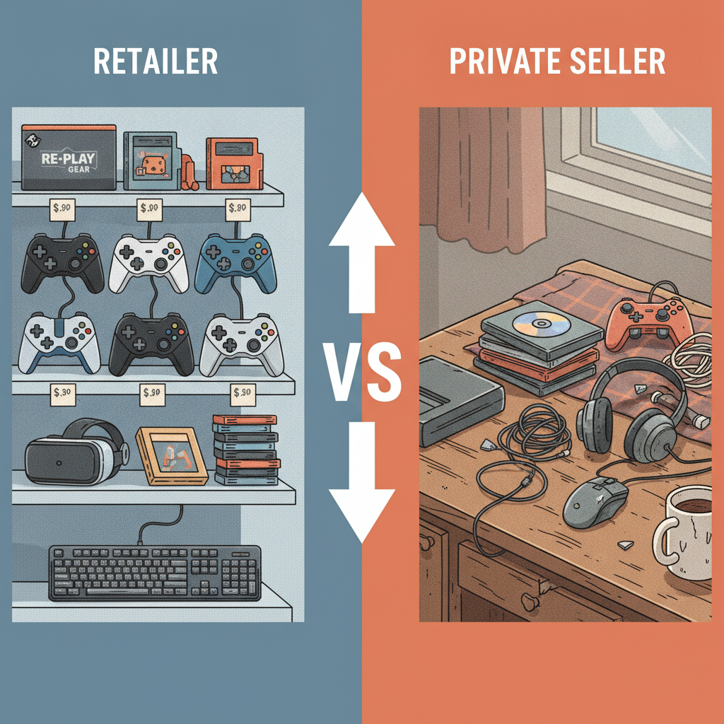 Second Hand Gaming Accessories: Retailer vs. Private Seller