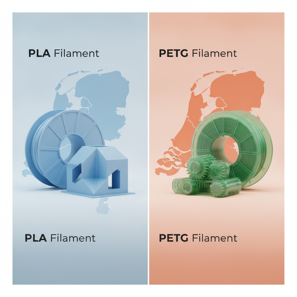 PLA vs. PETG Filament: Choosing the Best for Your 3D Print Project in NL