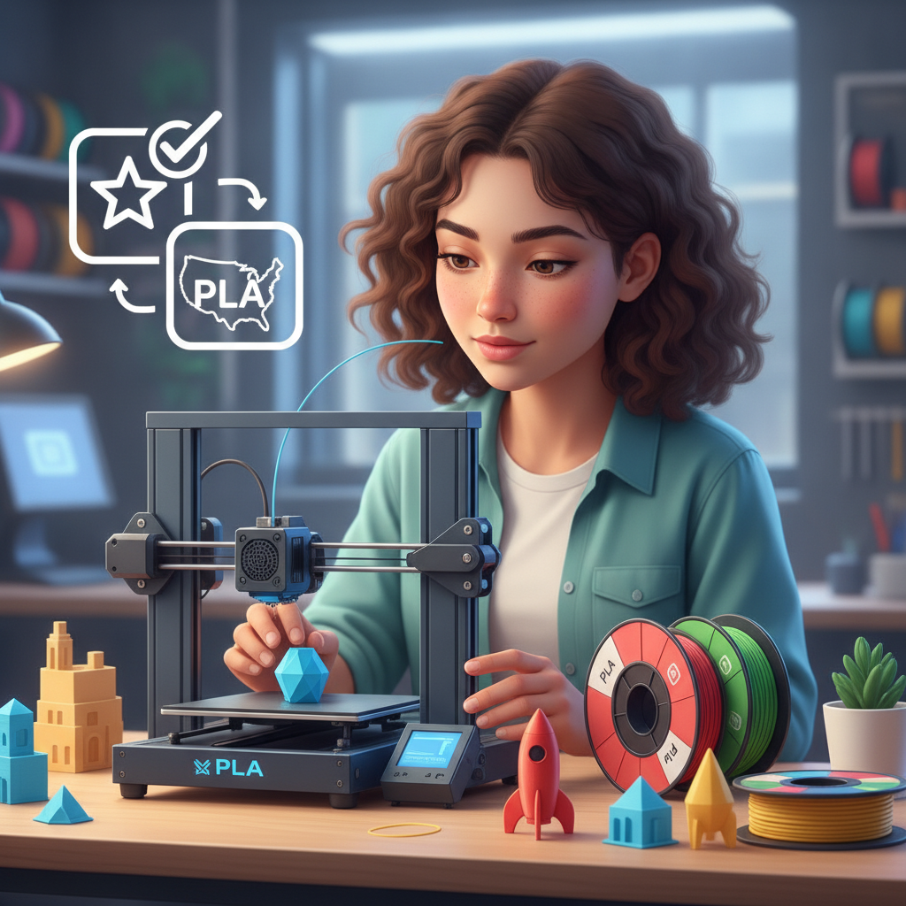 PLA Remains Top Choice for US 3D Printing Beginners