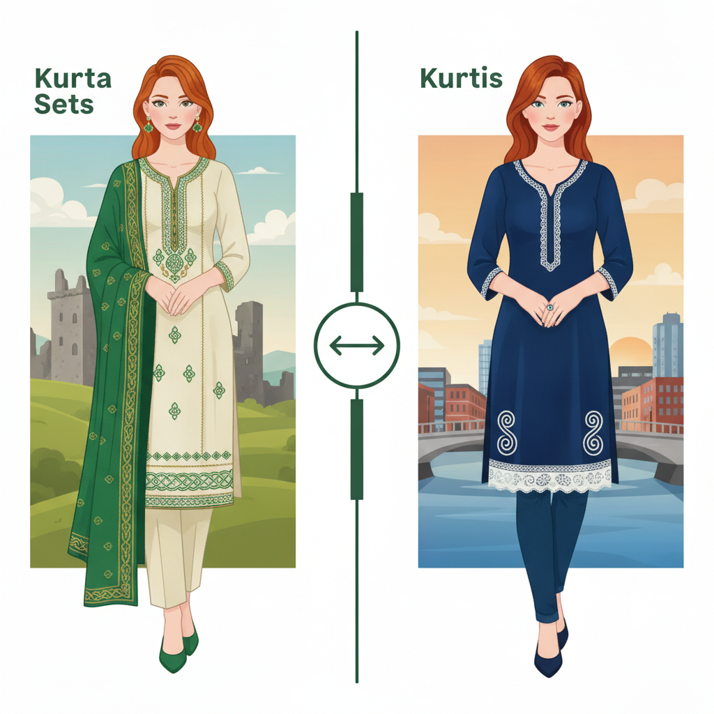 Kurta Sets vs. Kurtis: Craft Your Irish Ethnic Look