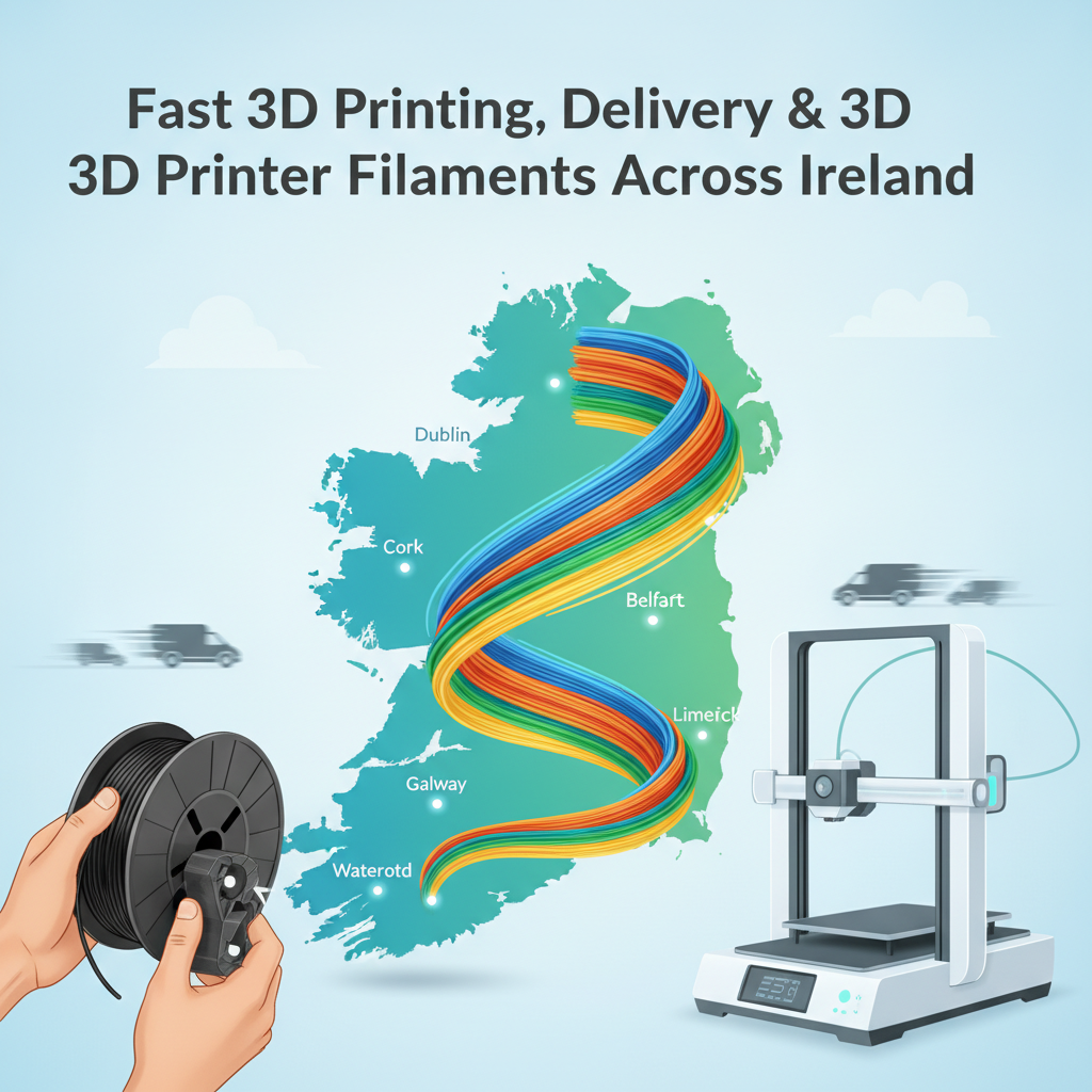 Fast 3D Printing, Delivery & 3D Printer Filaments Across Ireland