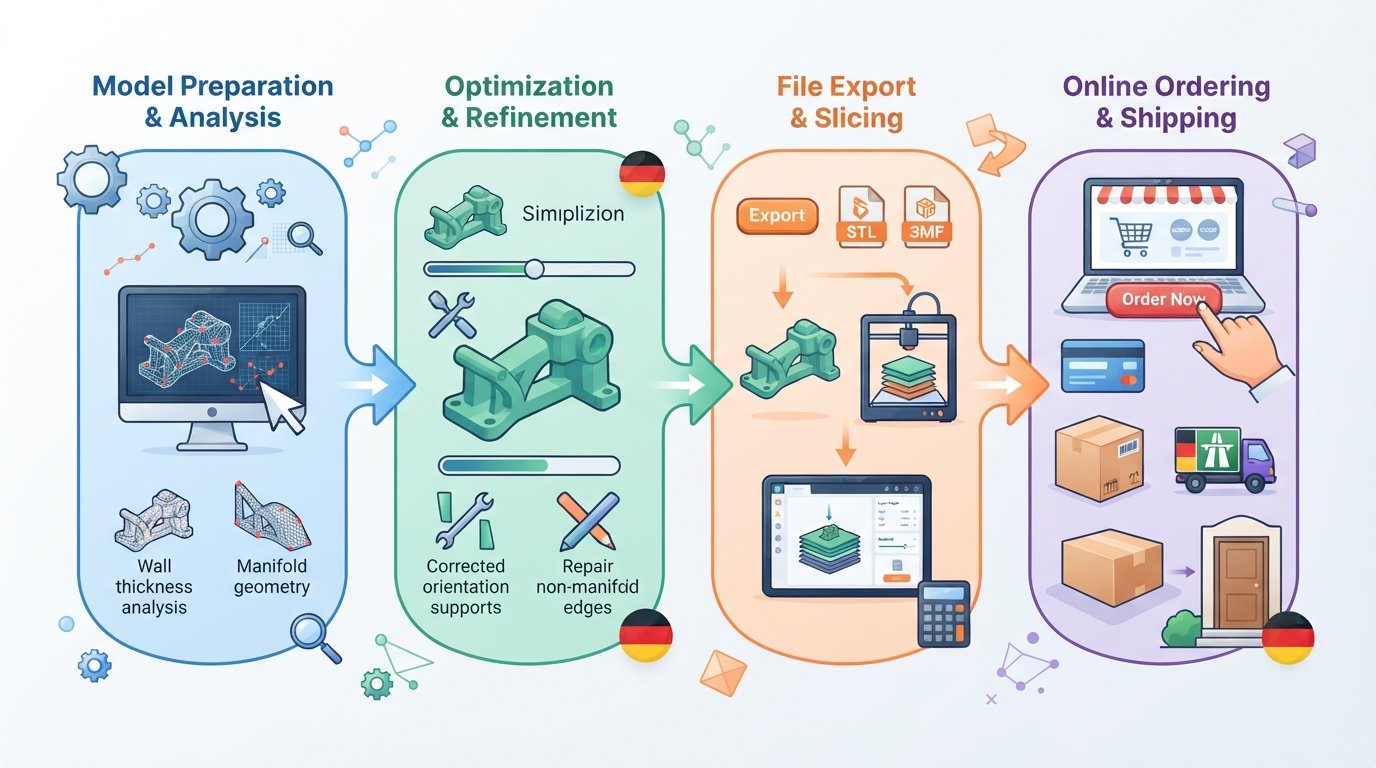 3D-Modell optimieren: Kostengünstig online drucken in Deutschland
