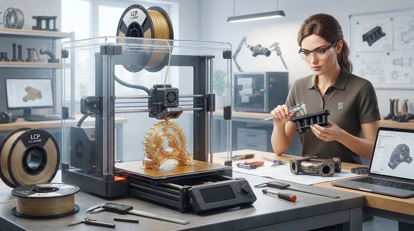 New LCP Filament Boosts Custom 3D Printed Replacement Parts