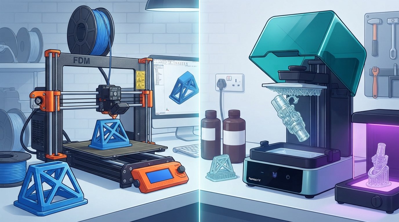 FDM vs SLA 3D Printing: Choosing Right for Your UK Project