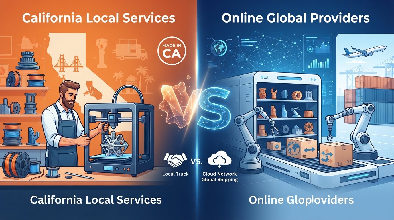California 3D Printing: Local Services vs. Online Global Providers