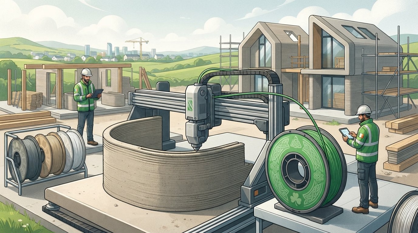 Irish Construction Eyes 3D Printing, Boosts Demand for 3d printer filaments