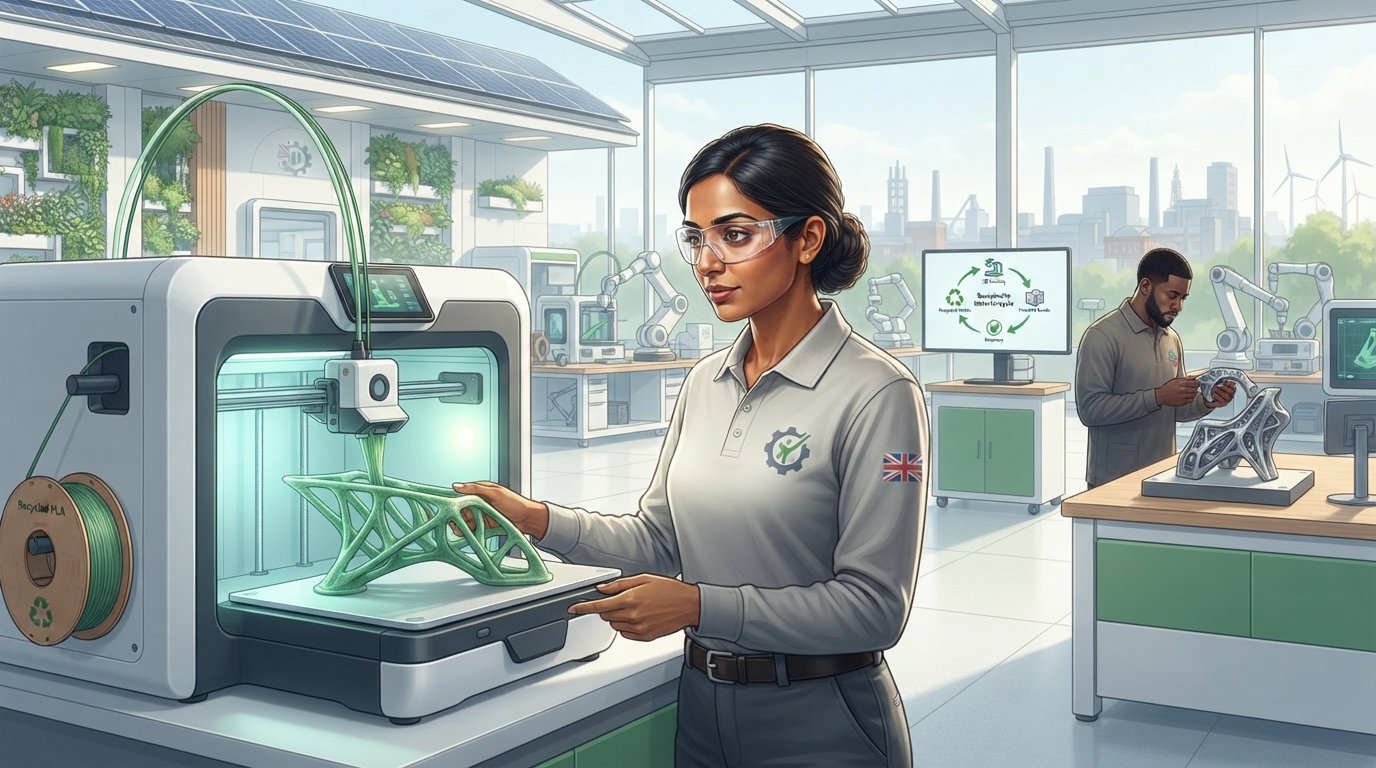 UK Green Manufacturing Shifts with Sustainable 3D Printing
