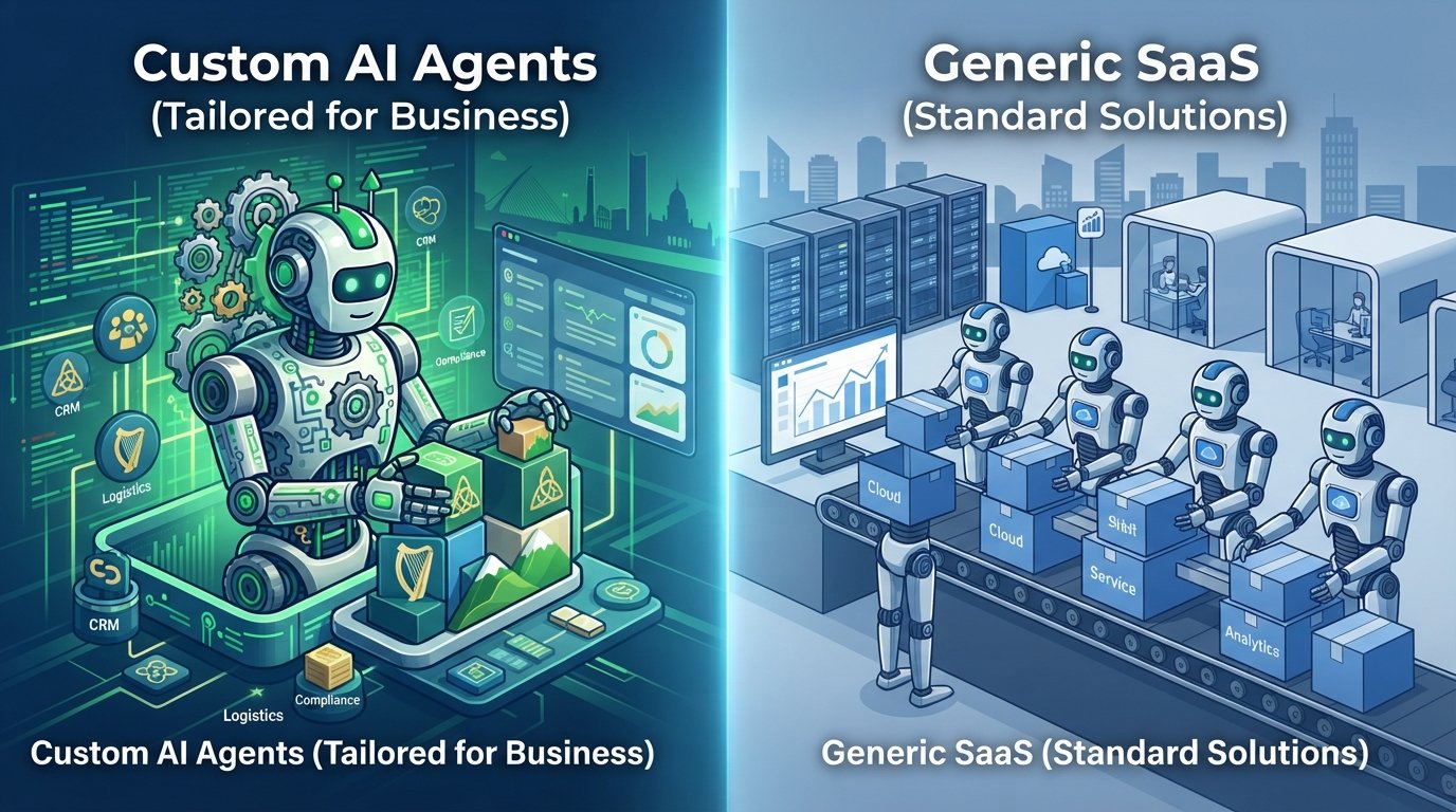 Custom AI Agents vs. Generic SaaS: The Irish Business Guide