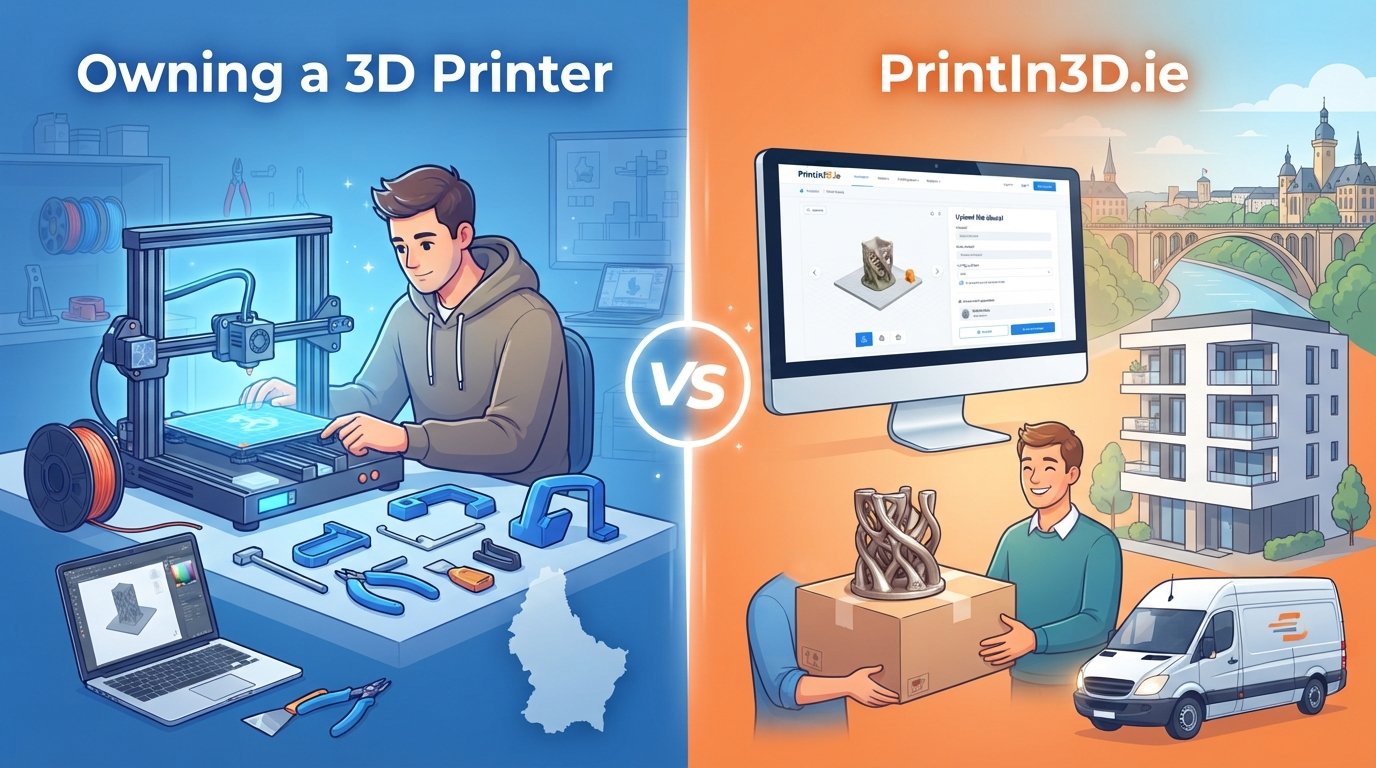Own 3D Printer vs. PrintIn3D.ie: Luxembourg Guide