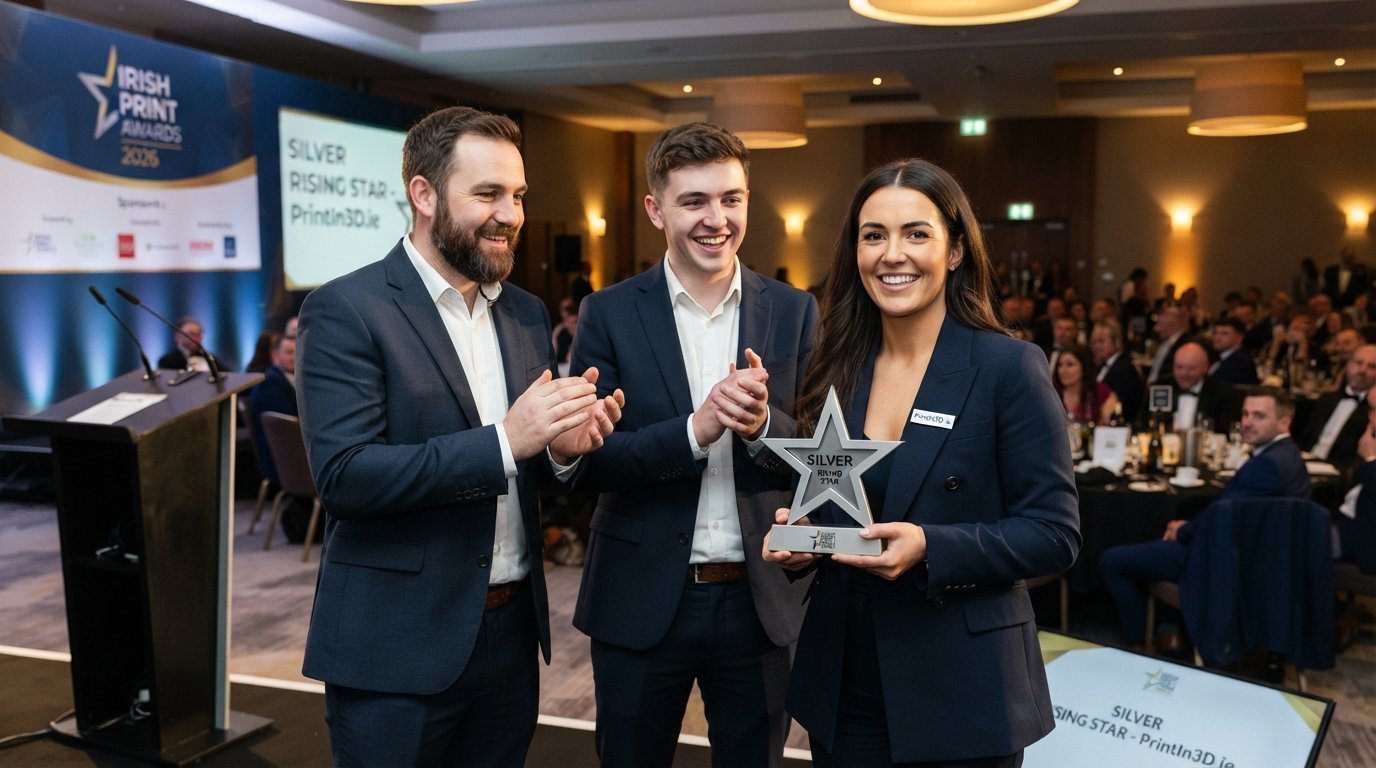 PrintIn3D.ie Celebrates Silver Rising Star Win at Irish Print Awards 2026