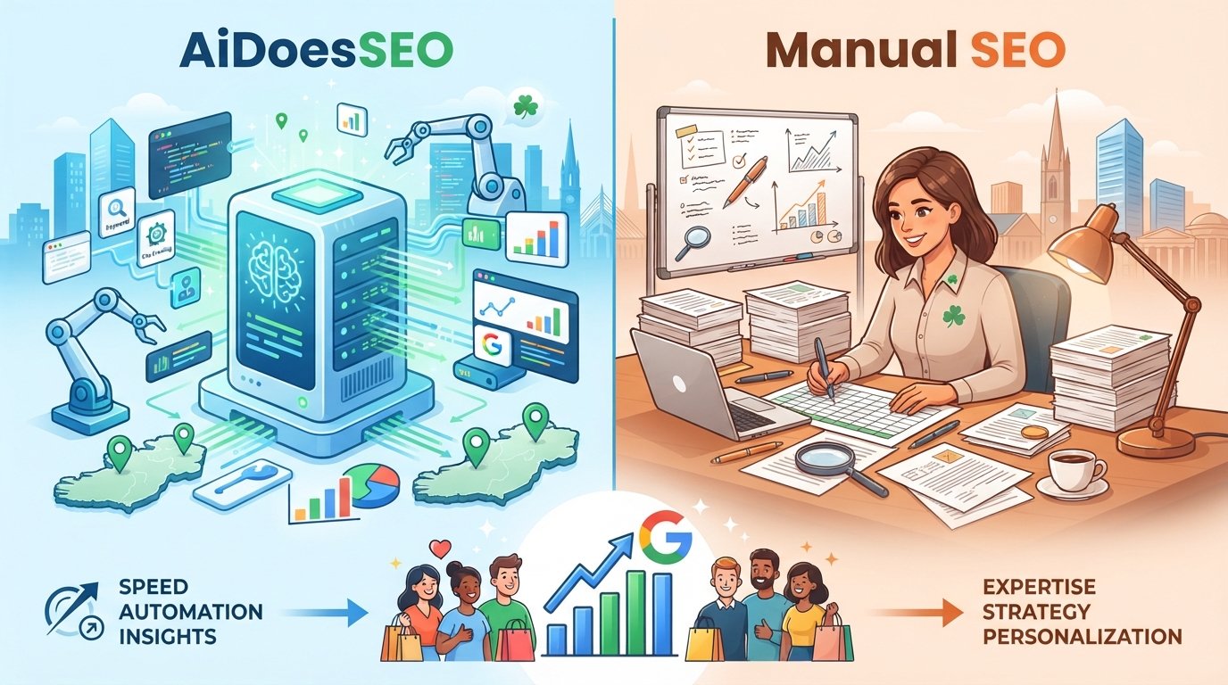 AiDoesSEO vs. Manual SEO for Irish SMEs: More Customers on Google