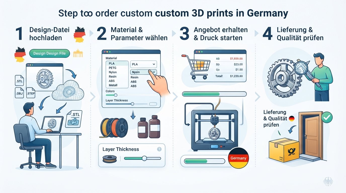 Auftragsspezifische 3D-Drucke in Deutschland bestellen: Ihr Leitfaden
