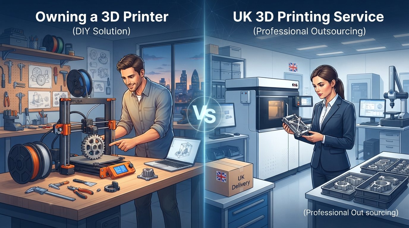 Owning a 3D Printer vs. UK 3D Printing Service: A GB Innovator's Guide