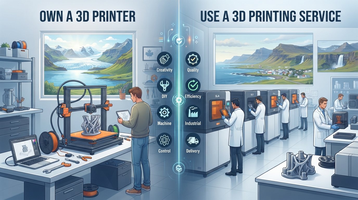 3D Printer vs. Service: Your Icelandic Guide to Hassle-Free Printing