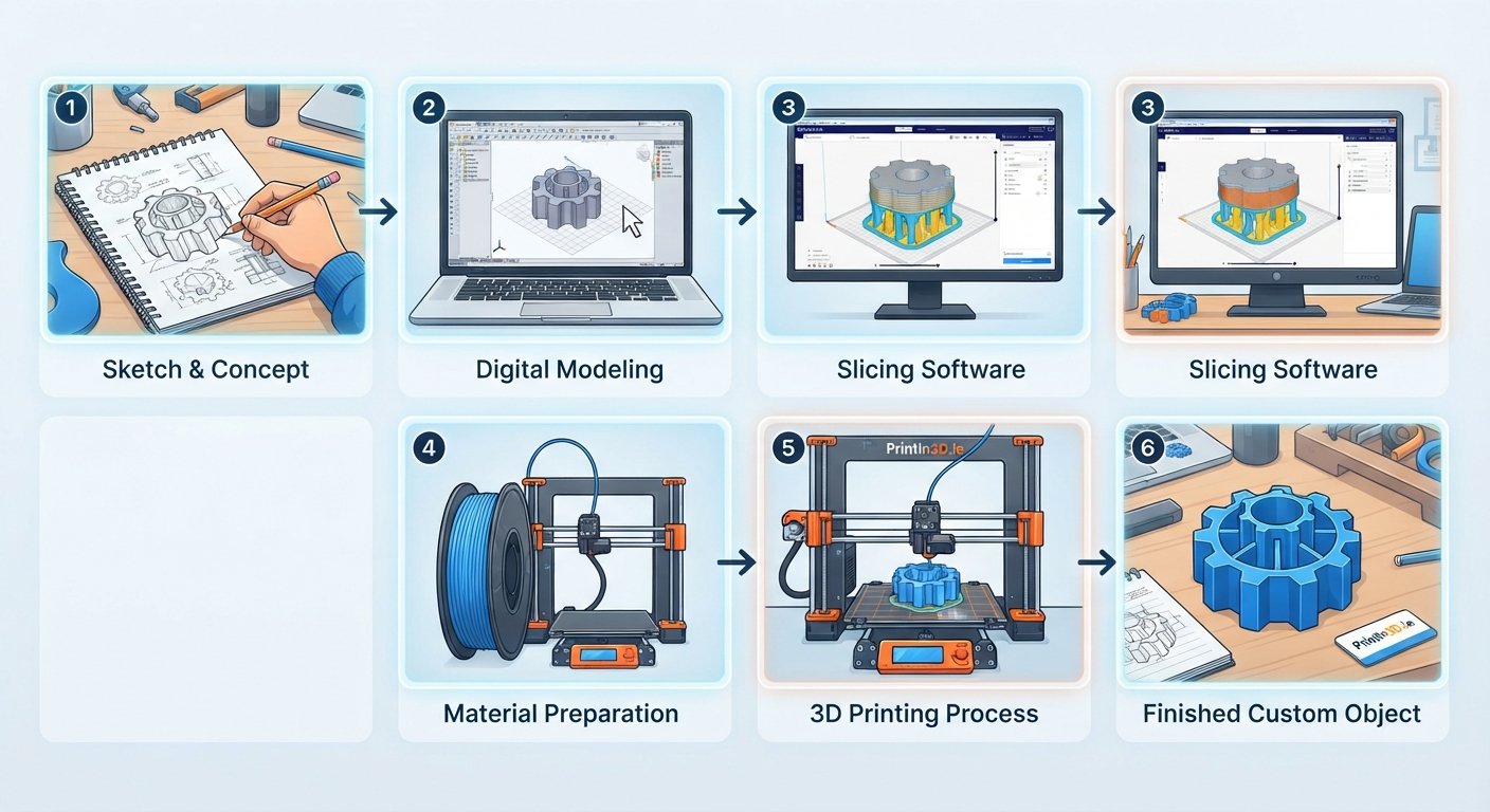 Sketch to 3D Print: Your Guide to Custom Design with PrintIn3D.ie
