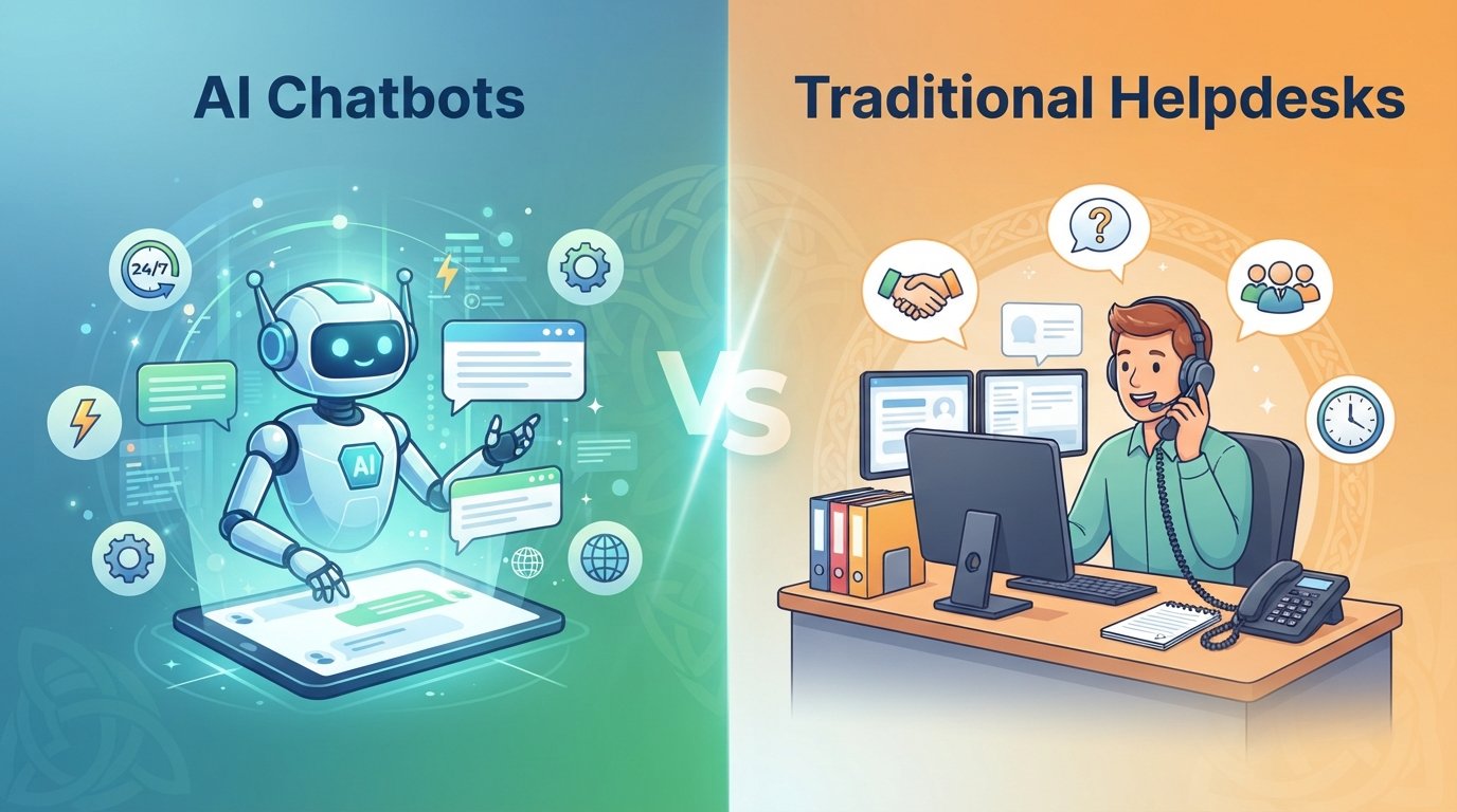 AI Chatbots vs. Traditional Helpdesks for Irish SMEs