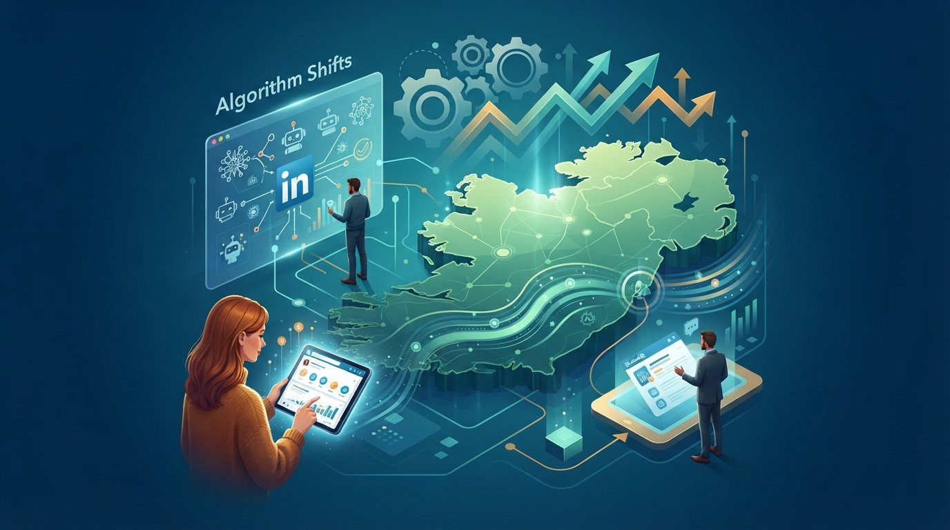 LinkedIn Algorithm Shifts Impact Irish AI Content
