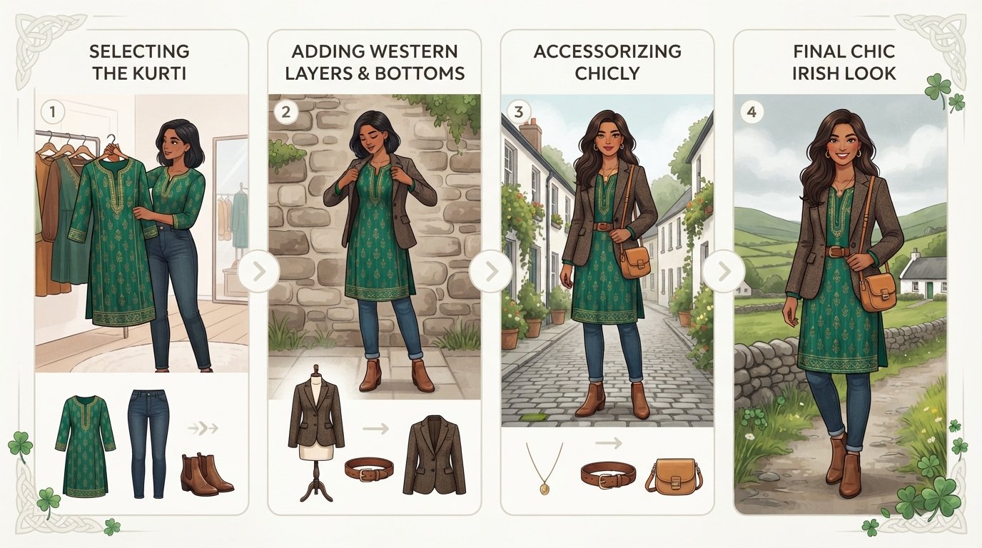 Style Your Kurti with Western Wear for a Chic Irish Look