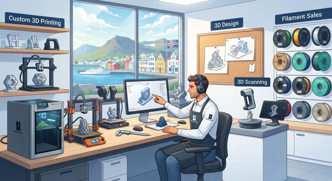 Custom 3D Printing Akureyri | Design & Scan | PrintIn3D.ie