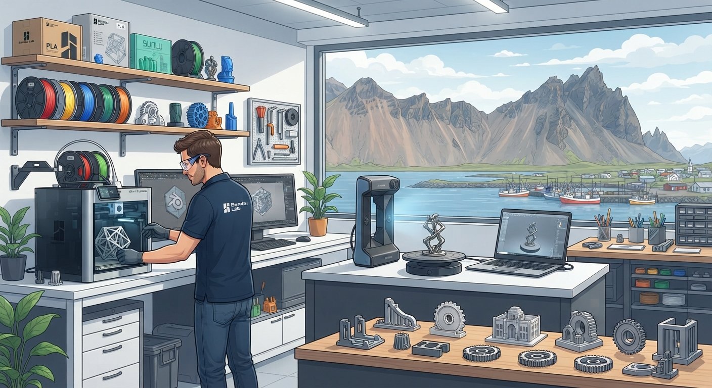 3D Printing Services Höfn | Custom Design & Filament