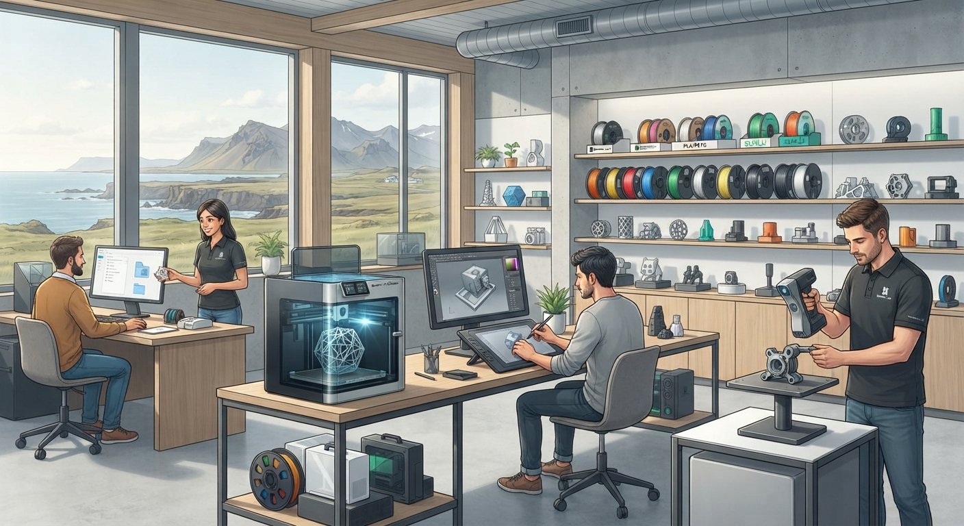 Custom 3D Printing & Design Services in Reykjanesbær