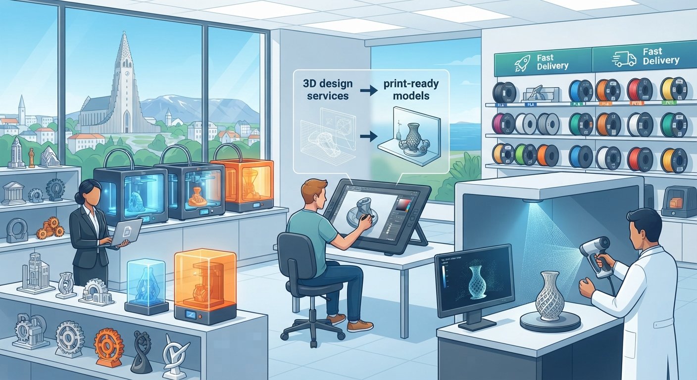 Custom 3D Printing Reykjavík | Design & Scan | PrintIn3D.ie